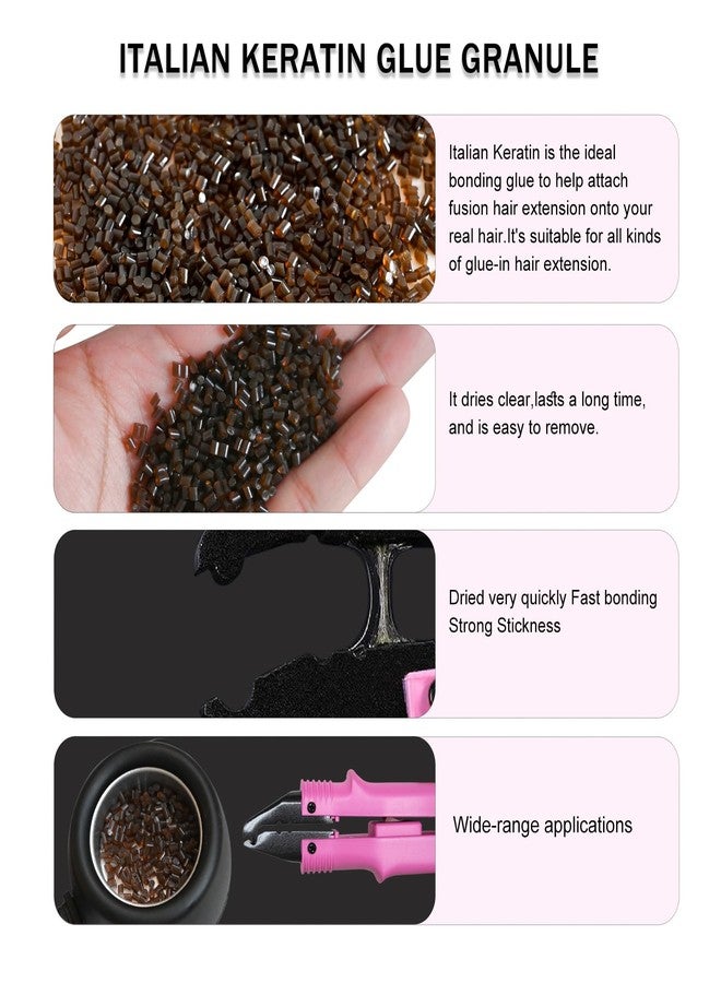 coloryoung 50g Amber Brown Italian Fusion Keratin Glue Pellets Granules Beads for Nail/I Tip Hair Extensions - Image 5